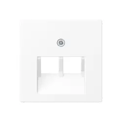 JUNG Zentralplatte 2-fach für RJ45 Netzwerk-Anschlussdose A-range schneeweiß matt (A 569-2 BFPLUA WWM)