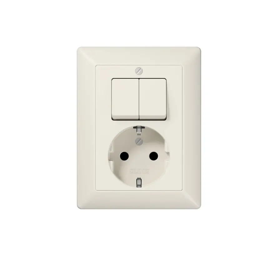 Kombination Serienschalter/Schuko-Steckdose AS500 creme (AS 5575 EU)