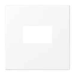 JUNG Zentralplatte Klick-Bestätigung für USB-Ladestation LS990 schneeweiß matt (LS 1969 USB WWM)