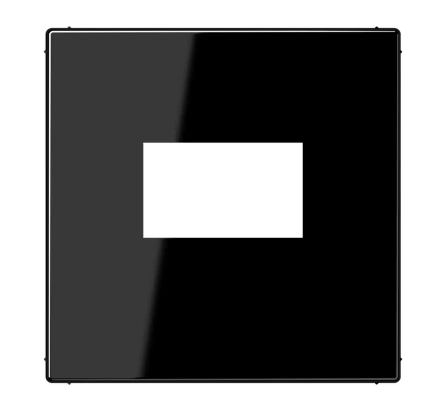 Zentralplatte Klick-Bestätigung für USB-Ladestation LS990 schwarz glänzend (LS 1969 USB SW)