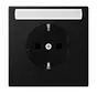 Schuko-Steckdose Beschriftungsfeld ohne Befestigungskrallen LS990 graphitschwarz matt (LS 1520 NNA SWM)