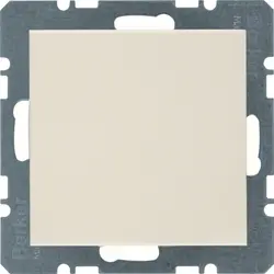 Berker Blindabdeckung mit Tragplatte mit Befestigungskrallen S1/B3/B7 creme glänzend (6710098982)