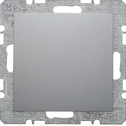 Berker Blindabdeckung mit Tragplatte mit Befestigungskrallen S1/B3/B7 aluminium matt (6710091404)