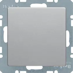 Berker Blindabdeckung mit Tragplatte mit Befestigungskrallen Q1/Q3/Q7 aluminium (6710096084)
