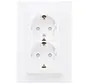Schuko-Steckdose 2-fach Safety+ für 1-fach Unterputzdose HK07 Athenis arktisweiß matt (940232004)