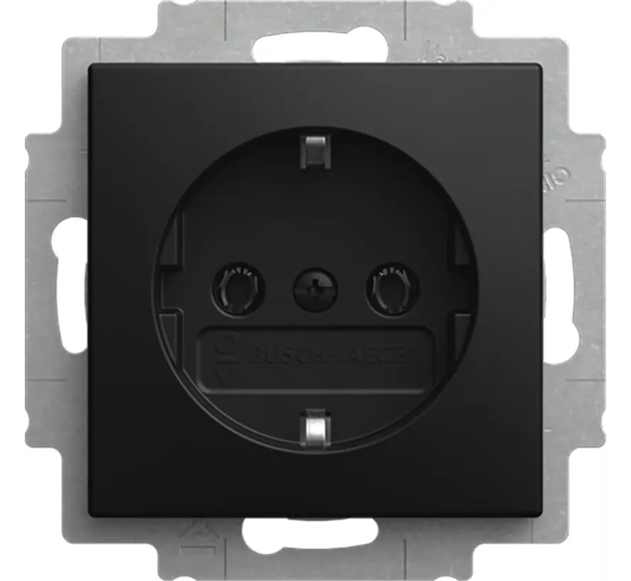 Schuko-Steckdose ohne Befestigungskrallen Balance SI schwarz matt (20 EUCR-915)