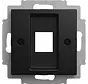 Zentralplatte mit Tragring 1x Modular Jack Balance SI schwarz matt (2561-915)