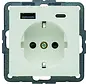 Schuko-Steckdose mit USB-Typ-A und USB-Typ-C Q1/Q3/Q7 weiß (48146089)