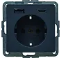 Schuko-Steckdose mit USB-Typ-A und USB-Typ-C Q1/Q3/Q7 anthrazit (48146086)