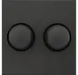 Duo-Dimmerknopf schwarz matt (06812)