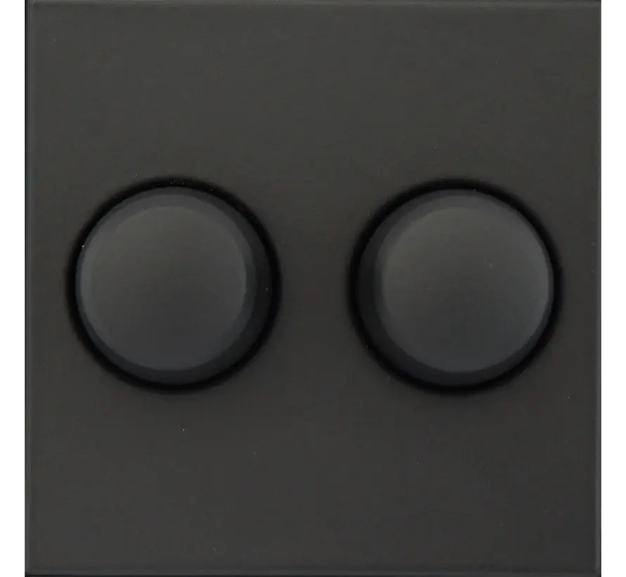 Duo-Dimmerknopf schwarz matt (06812)