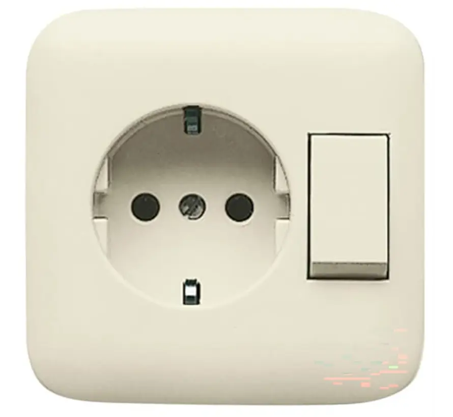Kombination Steckdose/Schalter ohne Schutzkontakt Standard SI (4310/6 UJ-212-500)