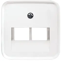 Busch-Jaeger Zentralplatte RJ45 Netzwerk-Anschlussdose 2-fach Reflex SI (1803-02-214)