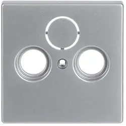 Busch-Jaeger Zentralplatte Antennen/Koaxial Steckdose alusilber matt (1743-83)
