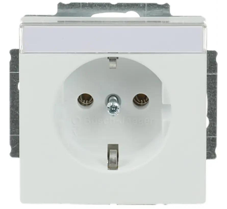 Schuko-Steckdose mit Beschriftungsfeld Future Linear studioweiß matt (20 EUN-884)