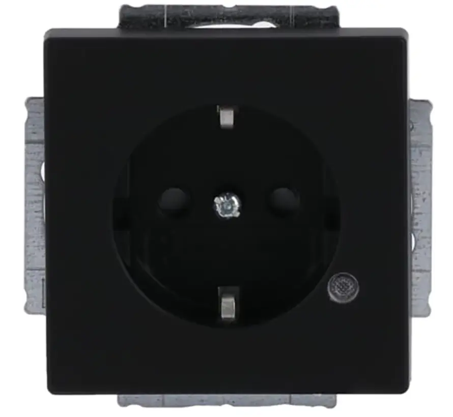Steckdose Schutzkontakt mit LED Future Linear schwarz matt (20 EUCBL-885)