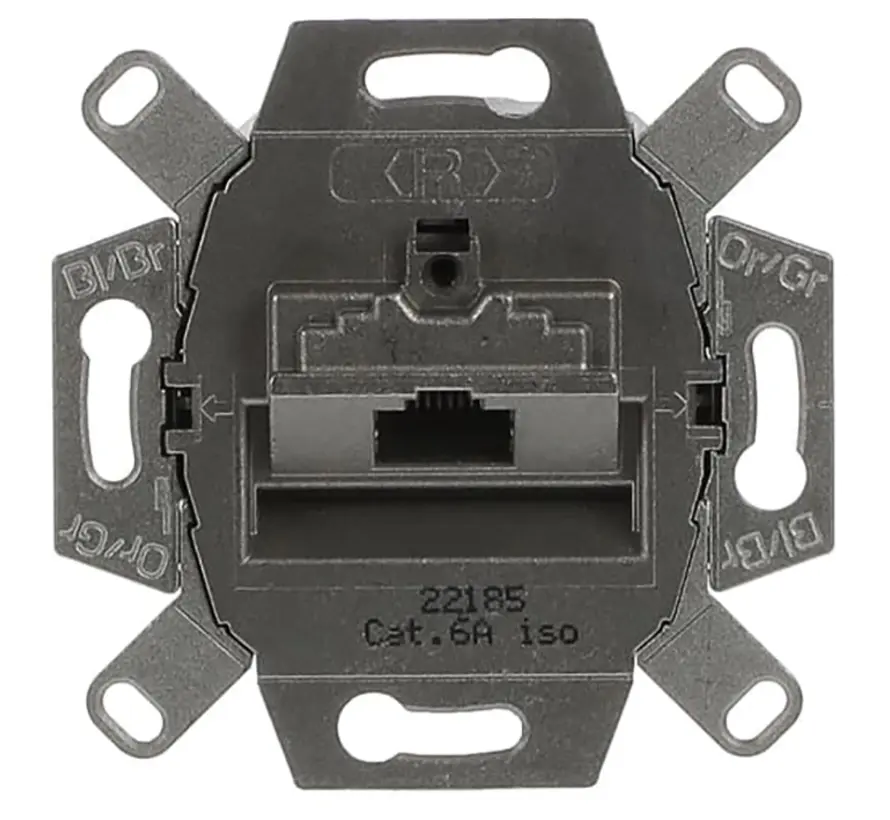 RJ45 Netzwerk-Anschlussdose CAT6A 1-fach (0218/11-101)