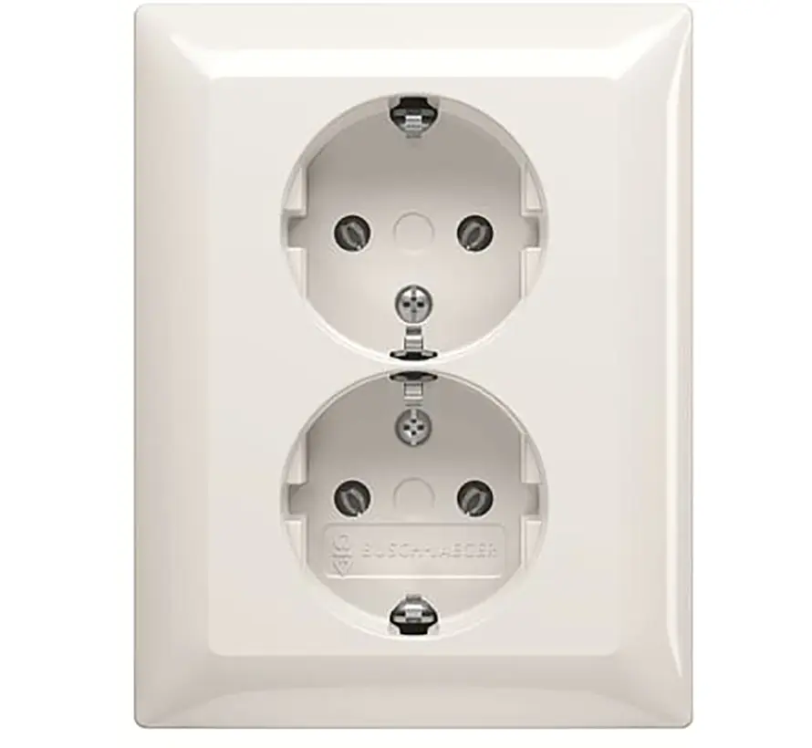 Schuko-Steckdose 2-fach für 1-fach Unterputzdose Balance SI weiß glänzend (202 EUJR-914)