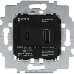 Busch-Jaeger USB-Netzteil USB-C und USB-A 3000mA (6475 U)