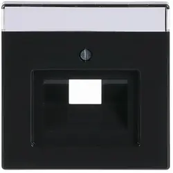 Busch-Jaeger Zentralplatte RJ45 Netzwerk-Anschlussdose Future Linear anthrazit glänzend (1803-81)