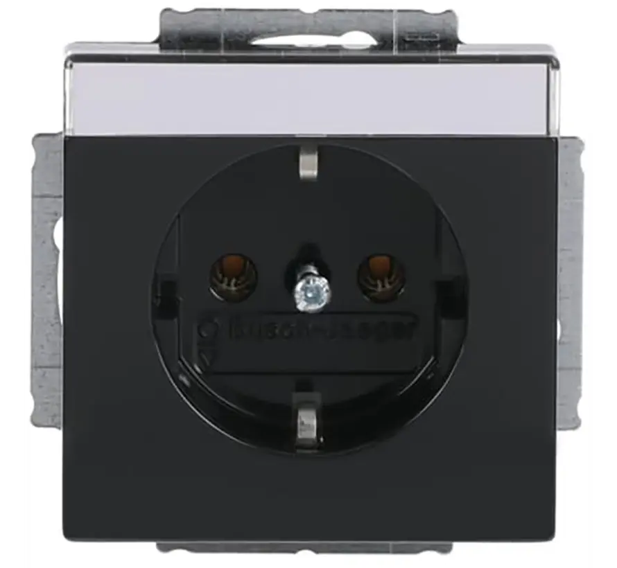 Schuko-Steckdose mit Beschriftungsfeld anthrazit glänzend (20 EUN-81)