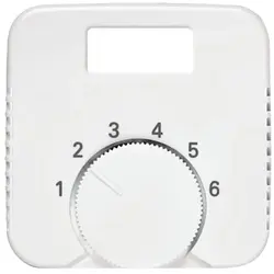 Busch-Jaeger Zentralplatte Drehbedienaufsatz mit Bildschirmöffnung für Thermostat Reflex SI (1794 TA-214)