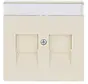 Zentralplatte Modular Jack 2-fach creme (1800-82)
