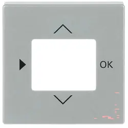 Busch-Jaeger Zentralplatte für timer und Thermostat alusilber matt (6435-83)