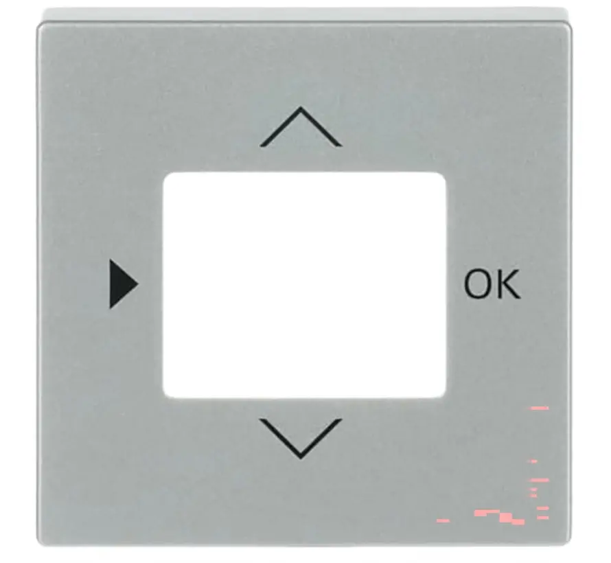 Zentralplatte für timer und Thermostat alusilber matt (6435-83)