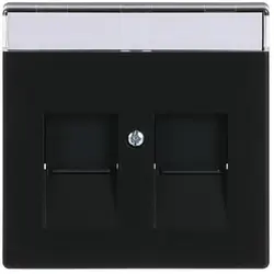 Busch-Jaeger Zentralplatte Modular Jack 2-fach Future Linear schwarz matt (1800-885)