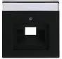 Zentralplatte RJ45 Netzwerk-Anschlussdose schwarz matt (1803-885)