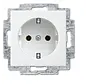 Schuko-Steckdose mit Befestigungskrallen Balance SI weiß glänzend (2300 EUC-914)