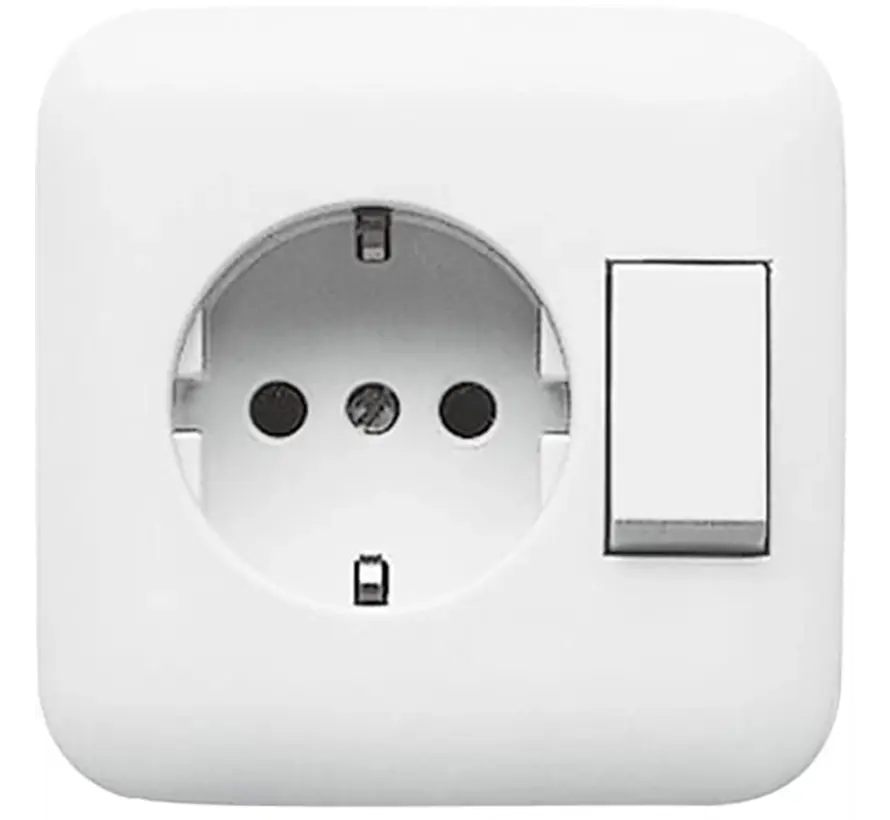 Kombination Steckdose/Schalter Schutzkontakt Reflex SI (4310/6 EUJ-214)