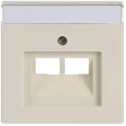 Busch-Jaeger Zentralplatte RJ45 Netzwerk-Anschlussdose 2-fach creme (1803-02-82)
