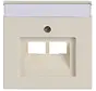 Zentralplatte RJ45 Netzwerk-Anschlussdose 2-fach creme (1803-02-82)
