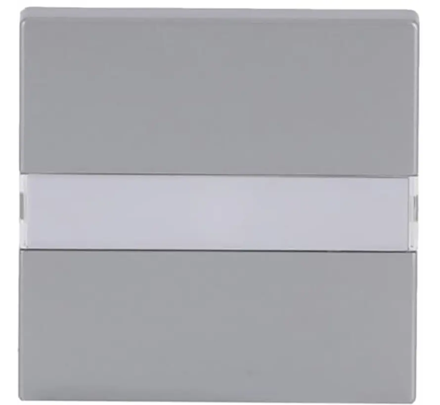 Wippe Beschriftungsfeld mit Kontrollfenster Future Linear alusilber (1764 NLI-83)