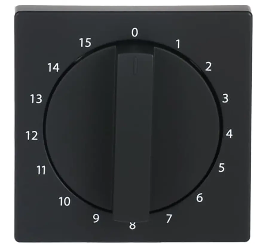 Drehknopf 15 Min Future Linear schwarz matt (1770-885-103)