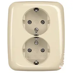 Busch-Jaeger Schuko-Steckdose 2-fach für 1-fach Unterputzdose Standard SI (202 EUJR-212)