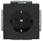 Schuko-Steckdose anthrazit glänzend (20 EUC-81)