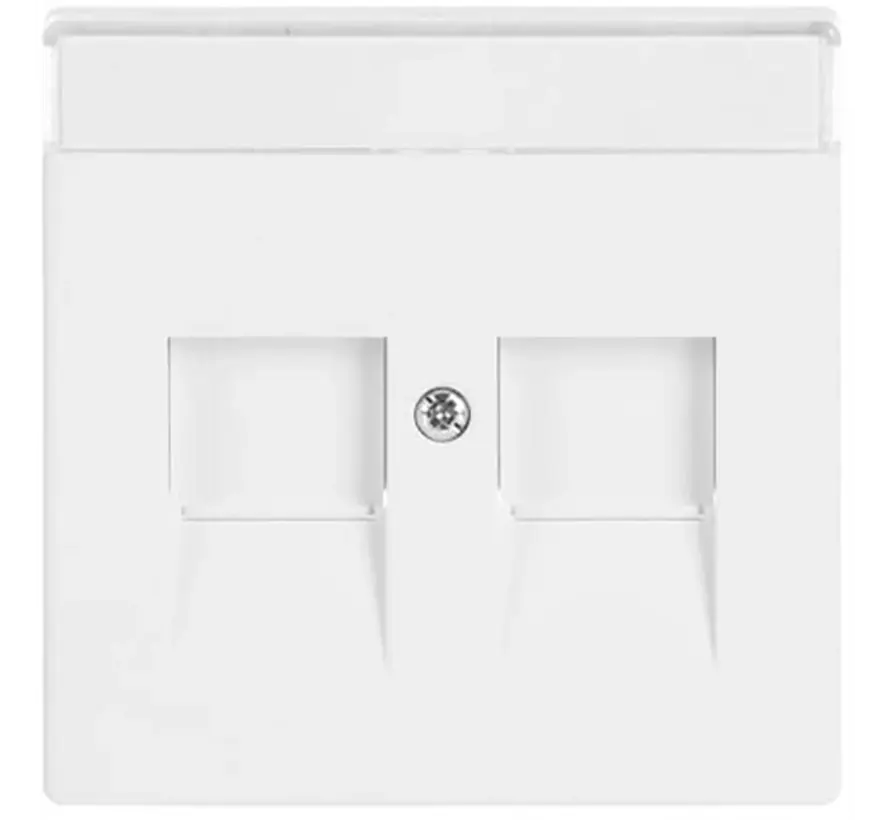 Zentralplatte Modular Jack 2-fach studioweiß mA (1800-884)