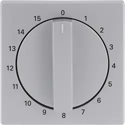 Busch-Jaeger Drehbedienaufsatz Zeitschalter 15 Minuten Future Linear alusilber matt (1770-83-103)