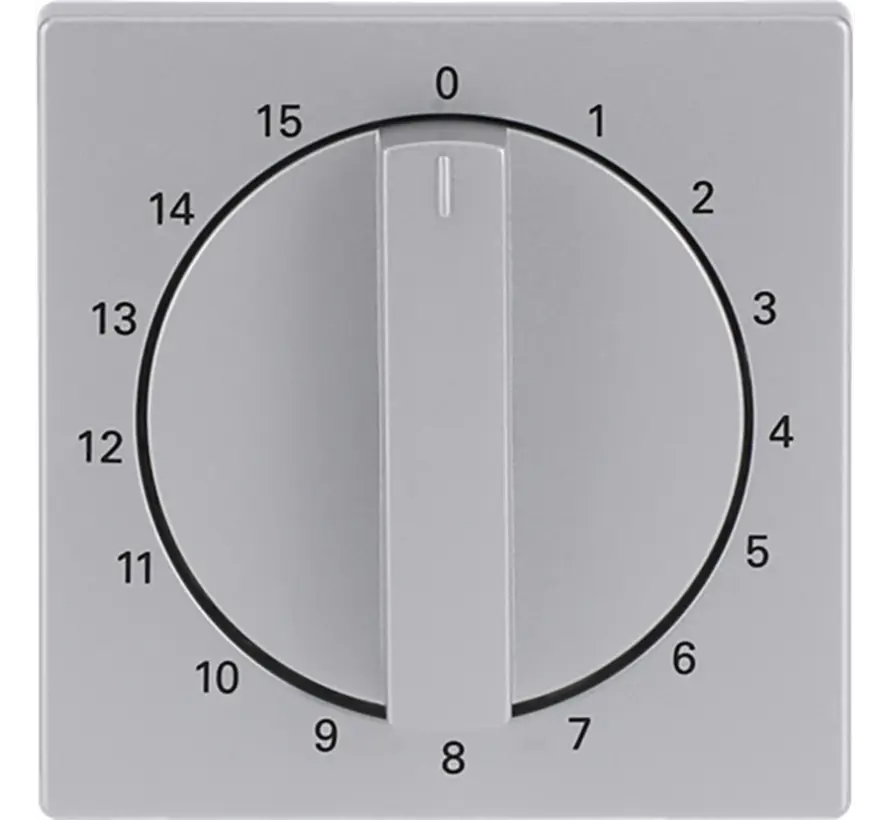 Drehbedienaufsatz Zeitschalter 15 Minuten Future Linear alusilber matt (1770-83-103)