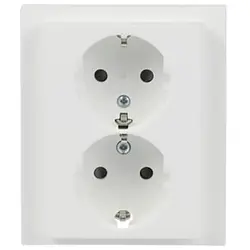 Busch-Jaeger Schuko-Steckdose erhöhtem Berührungsschutz 2-fach Future Linear studioweiß matt (202 EUJRB-884)