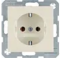Schuko-Steckdose mit Krallenbefestigung S1/B3/B7 creme glänzend (47438982)