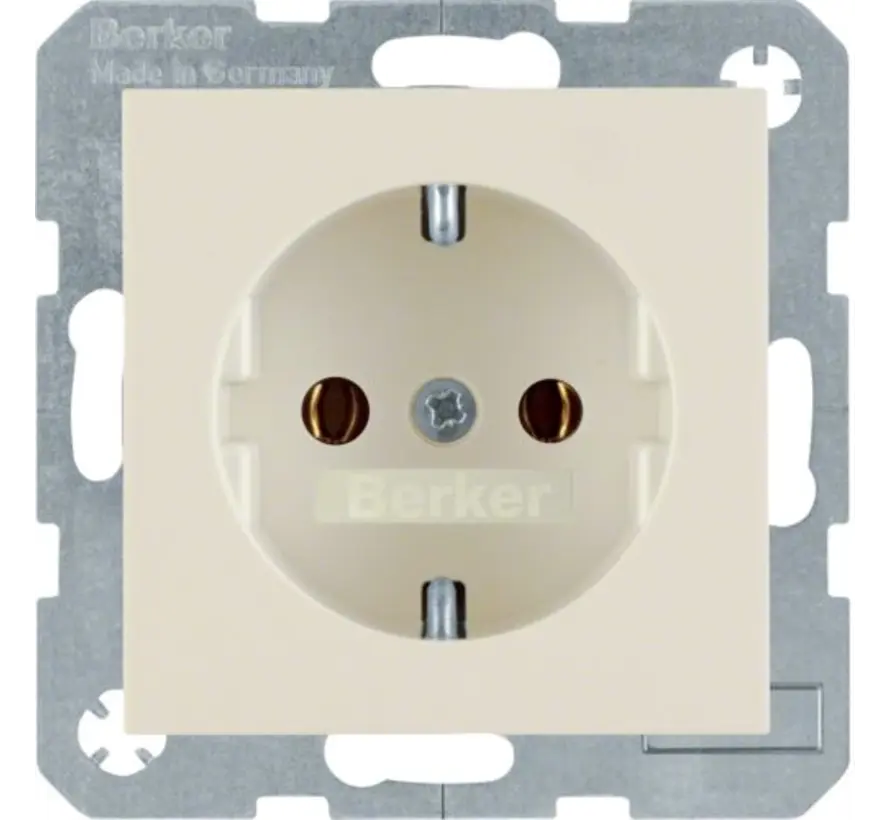 Schuko-Steckdose mit Krallenbefestigung S1/B3/B7 creme glänzend (47438982)