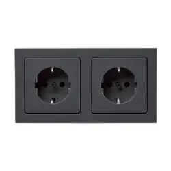 Berker Schuko-Steckdose set 2-fach vorverdrahtet für Duo-Dose Q3 anthrazit (47206096)