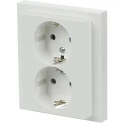 Busch-Jaeger Schuko-Steckdose erhöhtem Berührungsschutz 2-fach Future Linear studioweiß glänzend (202 EUJRB-84)