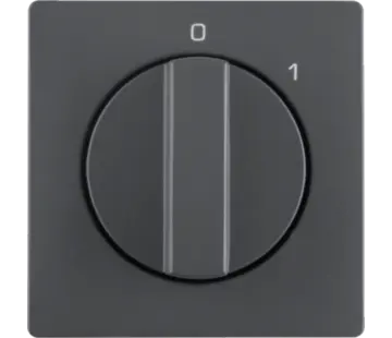 Berker Drehknopf für Ein/Aus-Drehschalter mit Aufdruck 0-1 Q1/Q3/Q7 anthrazit (11506086)