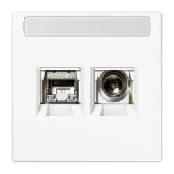 JUNG Smart-TV-Anschlussdose LS990 schneeweiß matt (MMD LS 4521 WWM)
