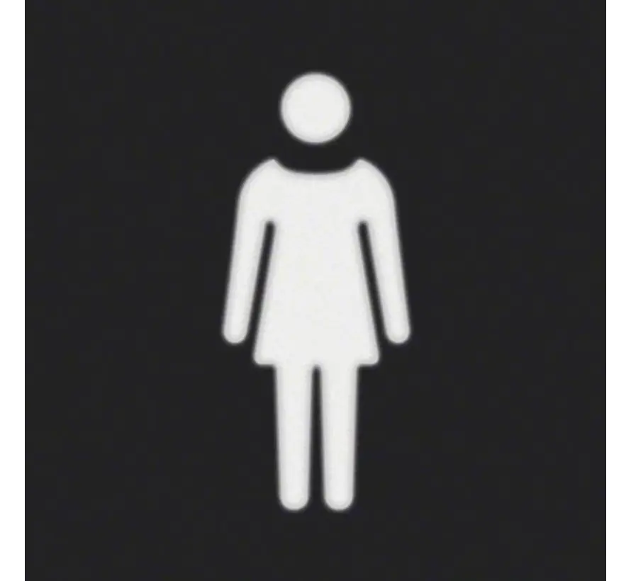 Quadratische Folie mit Symbol Frau (19058002)
